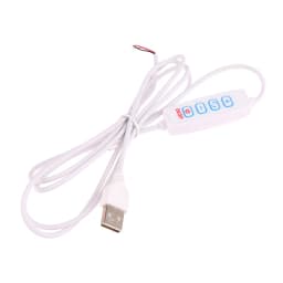 1.5M USB 5V LED Tri-color Dimming Color Switch Cable Dimmer 4-Key Controller 2CH For Low Voltage LED CCT Bicolor Light 2Colors