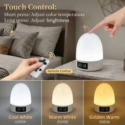Dimmable Touch Night Light Rechargeable Table Lamp with Remote Control 3 Color Bedroom Bedside Decoration Touch LED Reading Lamp