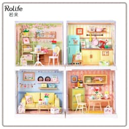 New Original Rolife Super World DIY Wooden Mini House Scene Assembly Toy Model Blind Box Prop Landscape Children's Gift in Stock