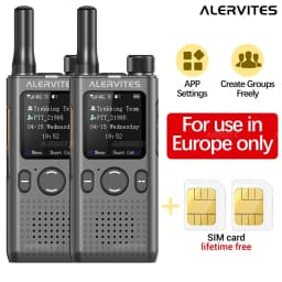 Baofeng ALERVITES AT1 POC Two Way Radio | Lifetime Free Global Service, Freely Create & Manage Teams, 4G/5G Cellular Network