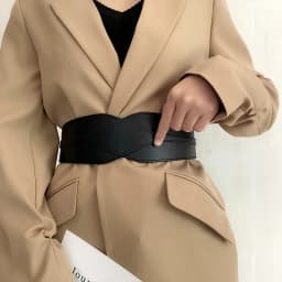 Women Solid Color Wide Belt Corset PU Leather Elastic Skinny Slim Body Waistband Female Lady Coat Suit Decorative Strap Girdle