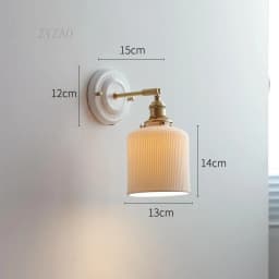 Nordic Wall Lamp White Ceramic Lampshade Bedside Lamp Bedroom Living Room Bathroom Mirror Light French Retro Home Decor Wandlamp