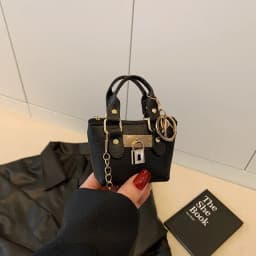 2026 Girls Hand-held Small Square Bag 2025 Summer New Classic Children Carrying One-shoulder Messenger Bag. Wallet Keychain