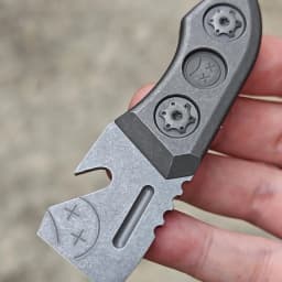 EDC DC53 Titanium Alloy Crowbar with Carbon Fiber Sheath Bottle Opener Outdoor Camping Multifunction Tools