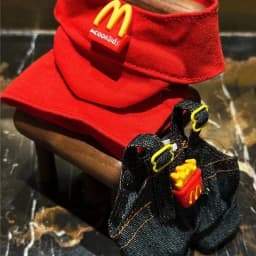 15 17cm For Labubu Doll Workwear Working Cosplay Clothes Fast Food Cola Fries Overalls Outfit Clothing Dollhouse Accessories