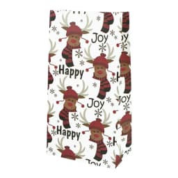 10pcs Kraft Paper Candy Cookie Bag Santa Claus Snowman Christmas Gift Packing Bags Xmas Navidad New Year Party Decor Supplies