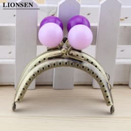 8.5cm Big beads Antique Bronze metal Purse Frame Handle for Clutch Bag Handbag Accessories Making Kiss Clasp Lock