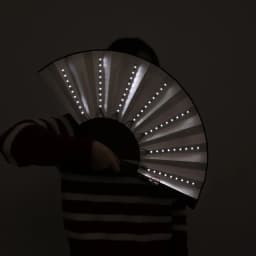 Glow Folding Led Fan Dancing Light Wedding Halloween Christmas Festival Accessories Built-in Battery In The Dark Party Supplies