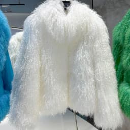 YOLOAgain High Collar Real Mongolia Sheep Fur Jacket For Women 2025 Winter Coats Outerwear