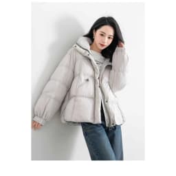 Jacket Korean Thickened Puff Feather Cotton Jacket Women Winter New Loose Warm Fashion Zipper Hooded