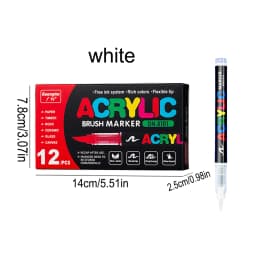 12-288 Colors/Box Christmas-Themed Marker Set - Soft-Tip Straight Liquid Acrylic Markers for DIY Holiday Doodle Art Painting