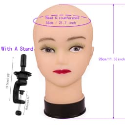 New Mannequin Head Wig Stand With Adjustable Wig Tripod Stand Holder For Wigs Making Display With T Pins /Wig Cap For Free Gift