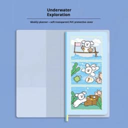 Kinbor Original Undated Weekly Planner, Illustrated Hardcover Journal with Two Pages Per Week, Portable To-Do List Notebook Slim