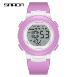 SANDA New 6383 Multifunctional Color Light Watch for High School Students' Sports, Men's and Women's Electronic Watches