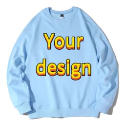 Customized Printed Cotton O Neck Pullover Long Sleeved Sweatshirts Men Women DIY Your Like Photo or Logo Fashion Casual Tops Tra