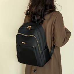 Waterproof Nylon Backpack for Women Lightweight School Backpack Multi-Pocket Travel Daypack Elegant Leisure Backpack with Zipper