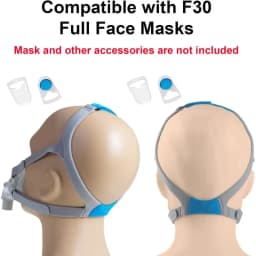 Adjustable Soft Headgear Strap for AirFit F30 Full Face CPAP Mask Replacement Headgear Magnetic Clip for Comfortable Secure Fit