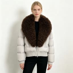 OFTBUY Winter Quality Detachable Real Lamb Fur Collar Coat Women Duck Down Jacket Female Short Puffer Coat Insulated Outerwear
