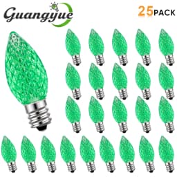 Multicolor C7 LED Light Bulbs 0.6W E12 Garden Decoration Night Lights Vintage Candle Lamps for C7 Outdoor String Lights