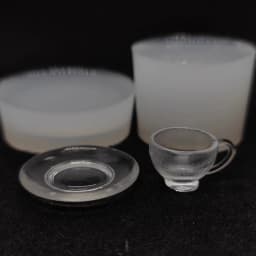 1 Set Dollhouse Miniature Tea Cup Silicone Mold UV Epoxy Turnover Food And Play Bowl Mold Doll Accessories Toy Scene Decoration
