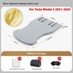 Car Mattress for Camping Trunk Memory Foam Mattress Foldable Memory Foam Car Bed Non-Slip Design for Tesla Model Y 3 2021-2026