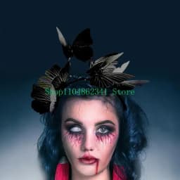 Butterfly Themed Hairband Party Costume Hair Accessory Party Headwear Suitable for Halloween Cosplay Garden Weddings