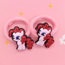 2Pcs/Set Sweet Cake Ice Cream Shape Hair Accessories Colorful Nylon Headband Kids Ponytail Holder Scrunchie Ornaments Gift