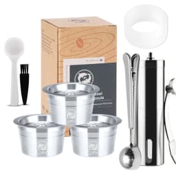 Reusable Stainless Steel Coffee Filters For K-fee Tchibo Cafissimo Caffitaly&Tchibo Machine Refillable Cafe Capsule Pod Tamper