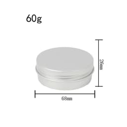 10Pcs Empty 5g-60g Round Aluminum Tin Jars W/ Screw Lid for Aromatherapy Creams Balm Nail Candle Cosmetic Container Tea Cans