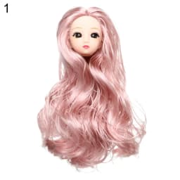 DIY Doll Head Wear 1/6 BJD Doll Head With Gold Brown Black Long Hair For 30cm Doll Joint 3D Eyes Europe Ancient Doll