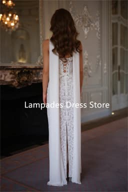 Unique Spaghetti Straps 3d Flower Lace Applique Wedding Dresses Custom Made Bridal Grown Vestido De Noival