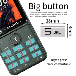 Unlocked 4 Quad Sim Senior Phone 2.8" Big Display Durable Quick Dial Flashlight Large Button Loud Voice Slim Elderly Cellphone