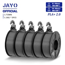 JAYO Updgrade 2.0 PLA+ 3D Filament 1.75mm PLA Plus 3D Printer Filament Neatly Wound 3D Filament PLA For FDM 3D Printer 5 Rolls