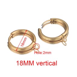 10pcs Stainless Steel Gold Earring Hooks earrings making with Loop Round Ear Post with Open Jump Ring for DIY Jewelry Components
