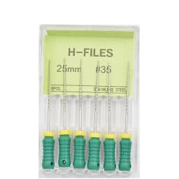 6Pcs/Pack Dental Files Hand Use H-Files 21/25mm Stainless Steel Endodontic Root Canal Files Dentist Tools Dental Lab Instruments
