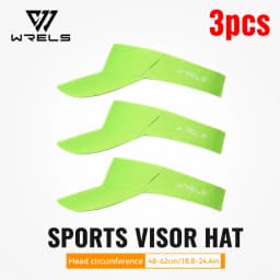 WRELS 1/2/3pcs Summer Sun Protection Empty Top Hat Breathable Sweat Absorbing Sun Visor Caps Outdoor Sport Running Tennis Caps