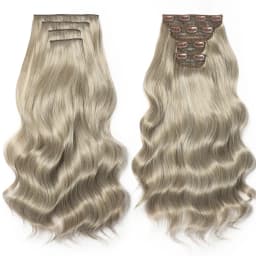Bio Body Wave Clip In Hair Extensions 22 Inches 4 pcs/lot 220g Soft Natural Heat Resistant Fiber Clip In Synthetic Hair