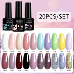 LILYCUTE 12PCs 7ml Nude Brown Red Nail Gel Polish Set Semi Permanent UV Gel For Nail Art Manicure Soak Off Gel Nail Polish Kit