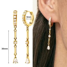 925 Sterling Silver Ear Needle Crystal Zircon Tassel Pendant Hoop Earrings Retro Small Fragrance Style High Jewelry Women Gifts