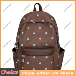 Polka Dot Aesthetic Preppy Backpack Kawaii Sweet Campus Bookbag Travel Casual Daypack for Elementary & Middle Girl Students