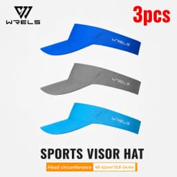 WRELS 1/2/3pcs Summer Sun Protection Empty Top Hat Breathable Sweat Absorbing Sun Visor Caps Outdoor Sport Running Tennis Caps