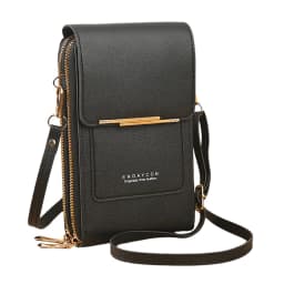 Phone Cross-Body Purse With Touchscreen Window Premium Leather RFID-Blocking Lightweight Women's Shoulder Bag Wallet Purse