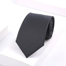 New Men's Jacquard Classic Striped 8cm Tie Gray Color Necktie For Business Wedding Party Suit Shirt Daily Wear Accessory Gift