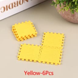 6Pcs 1:12 Dollhouse Miniature Seamed Rug Carpet Multicolor Mat Carpet House Living Room Furniture Living Scene Decor Toy