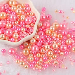 10g Random Mix 3-10mm No Hole ABS Imitation Pearl Bead For Vase Filler Makeup Brush For DIY Jewelry Making Decor F0912