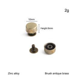 20/50/100PCS 8-15mm Metal Screwback Rivet Studs For Leather Craft Luggage Handbag Purse Bottom Protective Feet Nails Accessories