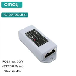 1 to 2 Port POE Extender 100/1000Mbps IEEE 802.3af/at Standard 48V for NVR IP Camera POE Extend 100 Meters for POE Range