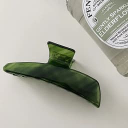 High-quality green twill acetate grab clip gentle back of the head shark clip bath clip hairpin headwear