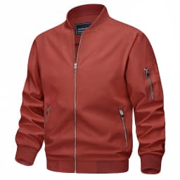 TACVASEN Mens Spring Fall Thin Daily Jackets Lightweight Casual Windproof Zip Pockets Coats Biker Outwear Outdoor Male