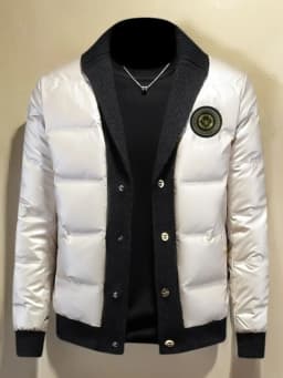 Winter New Style Casual Cotton Jacket Men's Slim Fit Fashion Brand Versatile Cotton Coat Upper Body Men's Business Casual Shirt